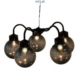 Lysekrone 5 kupler sort