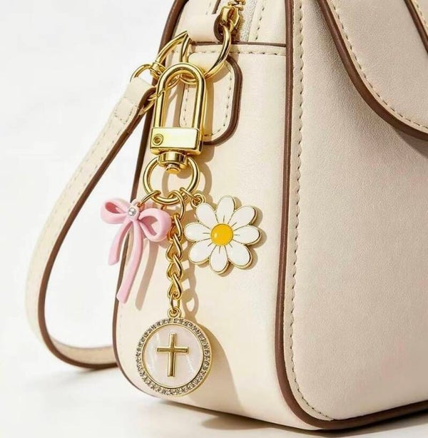 Daisy Cross Bag Charm