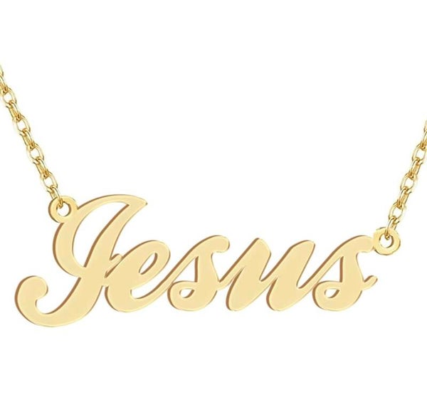 Jesus is the name necklace