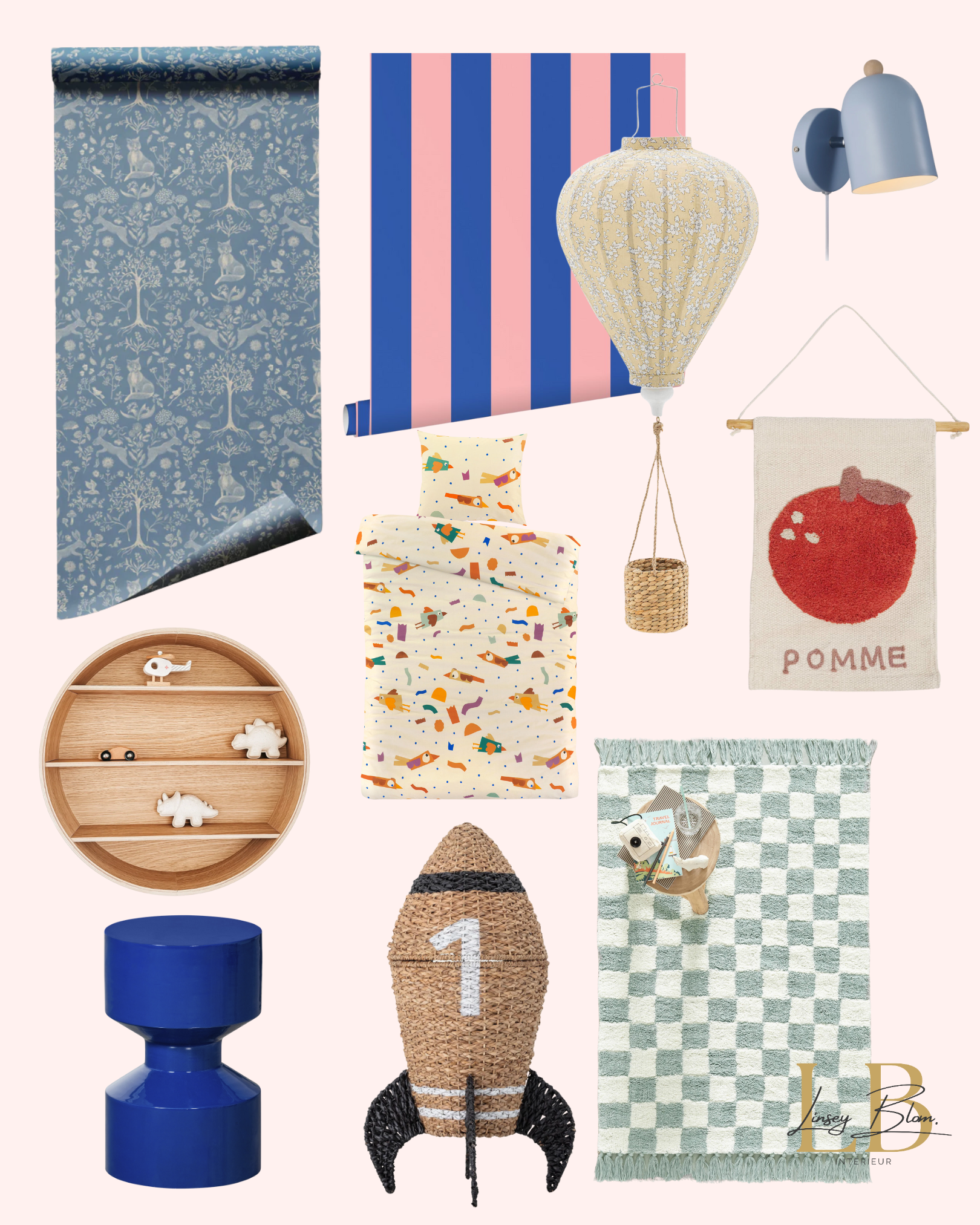 Artikelen die je in de kinderkamer kunt plaatsen.