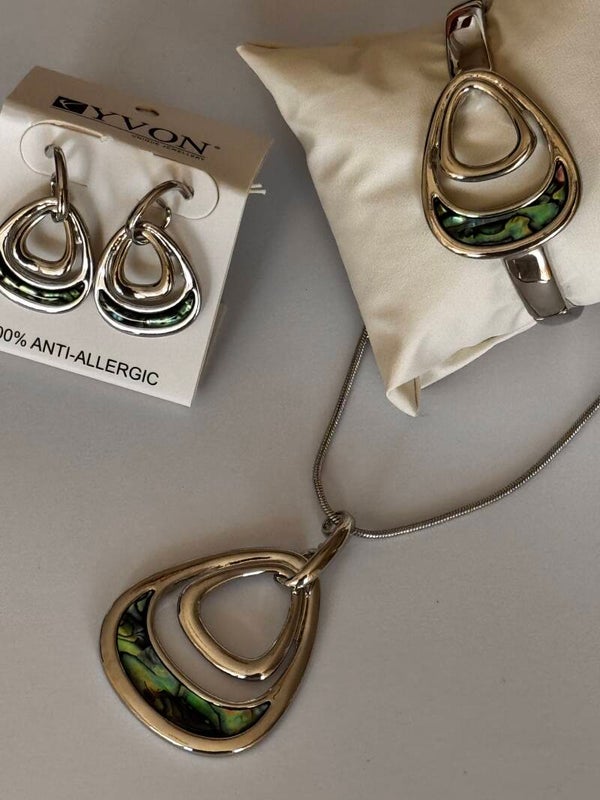 Abalone schelp sieraad set