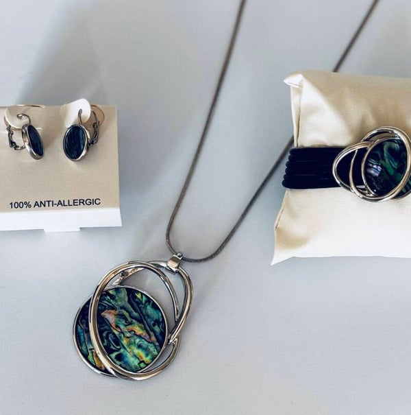 Abalone schelp sieraadset