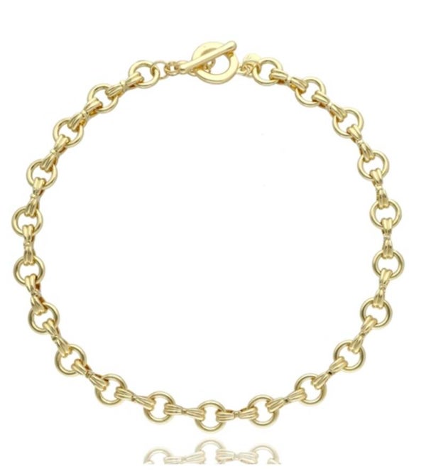 Elegante vergulde schakelketting met knevelsluiting
