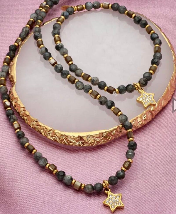 Elegante agaat halsketting