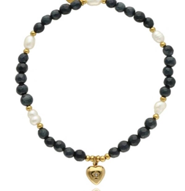 Armband met zwarte agaat