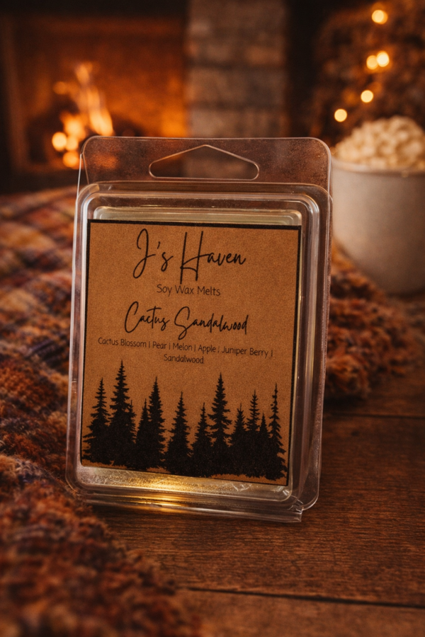 Cactus Sandalwood Clamshell Wax Melt