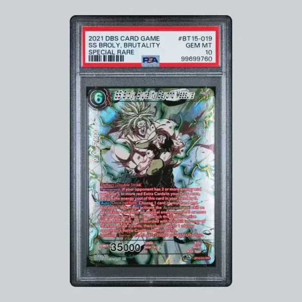 SS Broly Butality Beyond Measure SPR BT15-019 PSA Dragon Ball Super  Saiyan Showdown