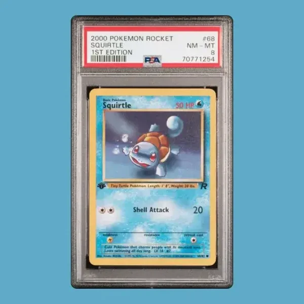 Squirtle First Edition 68/82 PSA 8 Pokemon Team Rocket