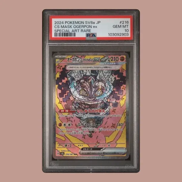 Cornerstone Mask Ogrepon ex SAR 216/187 PSA 10 Pokemon Japanese Terastal Festival ex SV8a