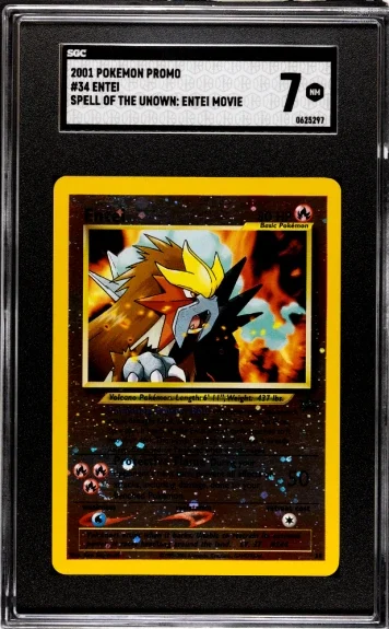 Entei Reverse Holo SGC 7 #34 2001 Pokemon Movie Promo Spell of the Unown