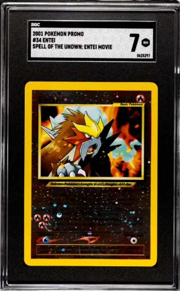 Entei Reverse Holo SGC 7 #34 2001 Pokemon Movie Promo Spell of the Unown