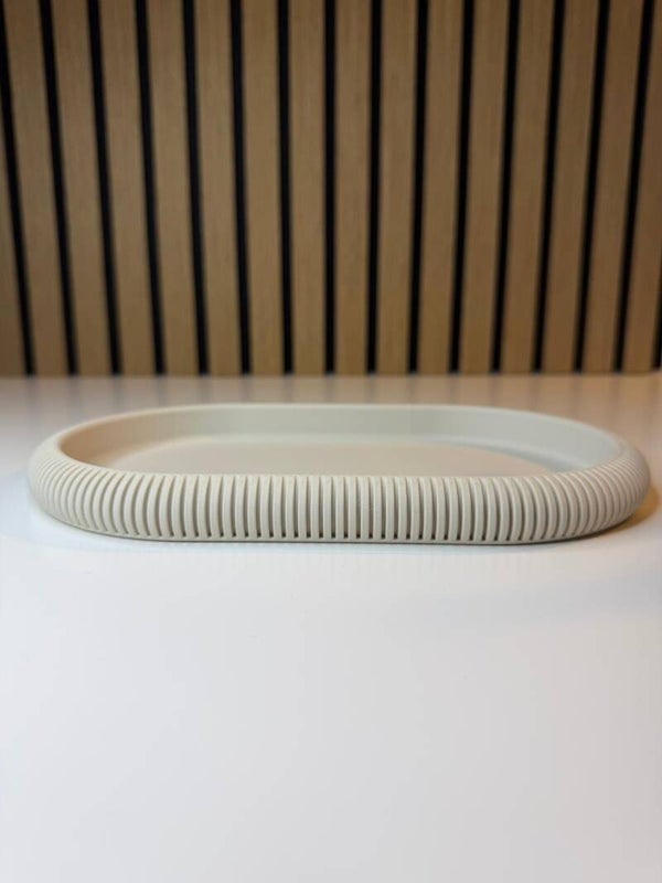 Ribbed ovaal tray