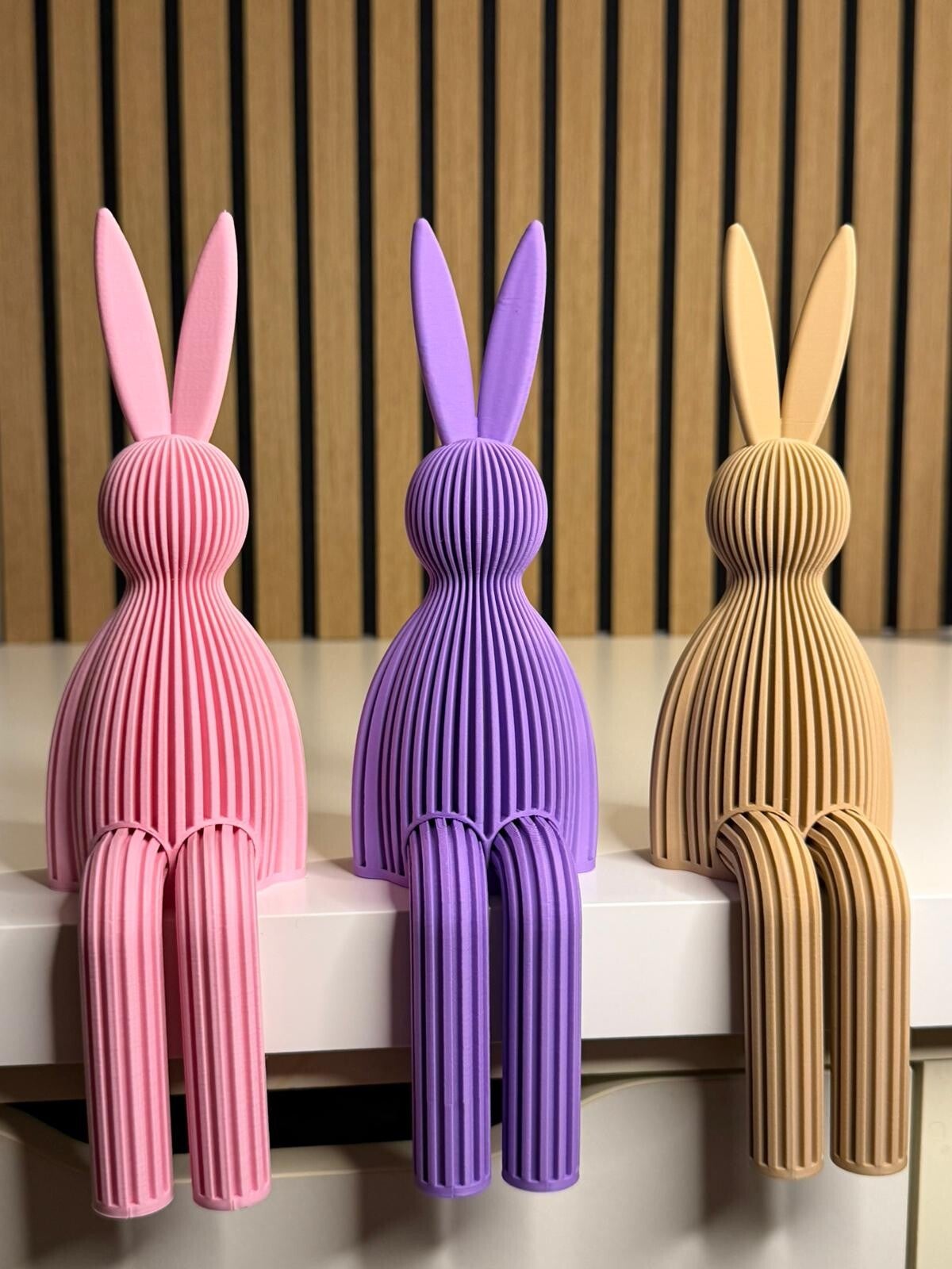 Zittende Paashaasjes Ribbed