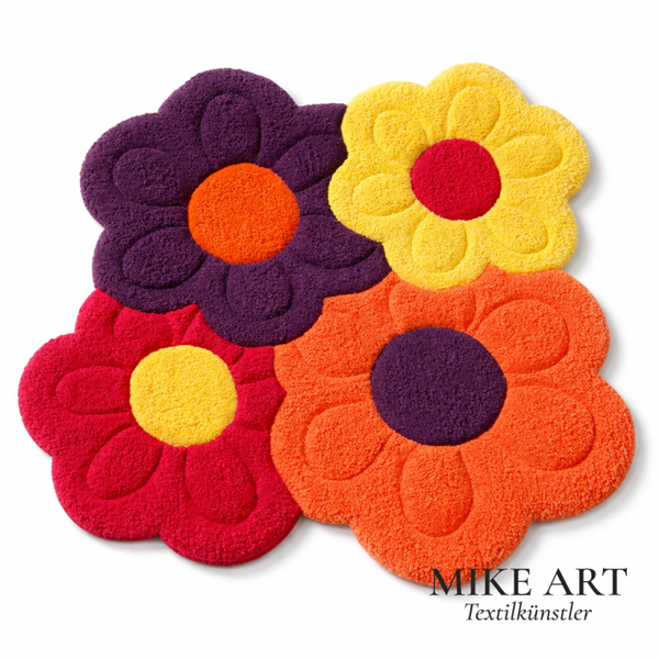 Blumen Teppich Unikat