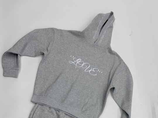 Grey Love Hoodie