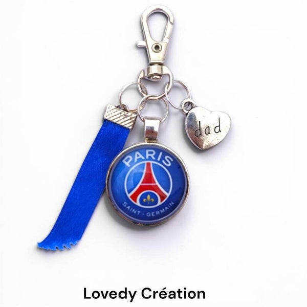 Porte-clé « Papa PSG » ❤️💙⚽