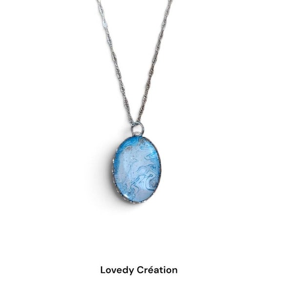 Collier "Éclat d'Azur" – Modèle Brume Céleste