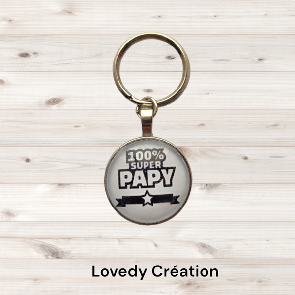 Porte clé  100% super papy