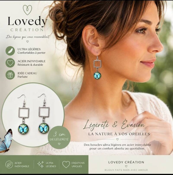 Boucles d'oreilles « Azuréa »