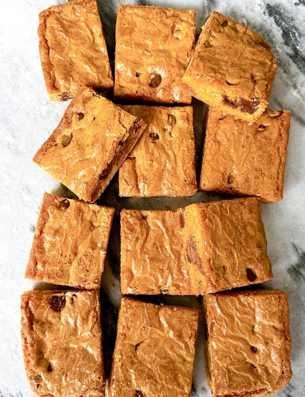 Chocolate chip blondie