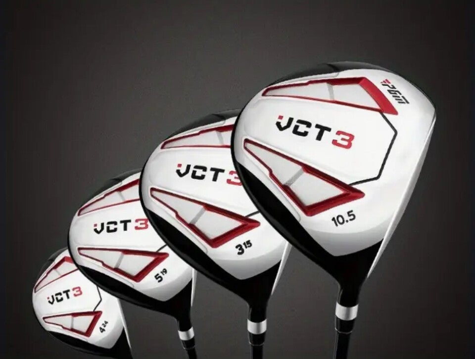 A set of PGM golf woods
