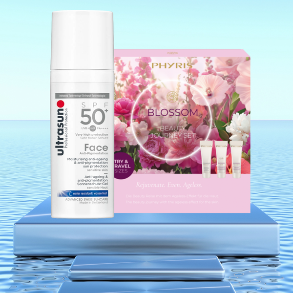 ULTRASUN Face Anti-Pigmentation SPF50 + PHYRIS BLOSSOM Beauty Journey Set ... verjüngend & glättend