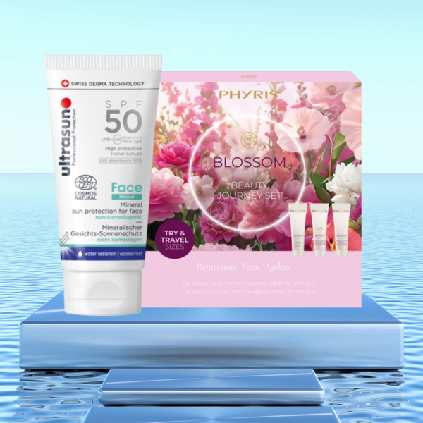 ULTRASUN Face Mineral SPF50 + PHYRIS BLOSSOM Beauty Journey Set ... verjüngend & glättend