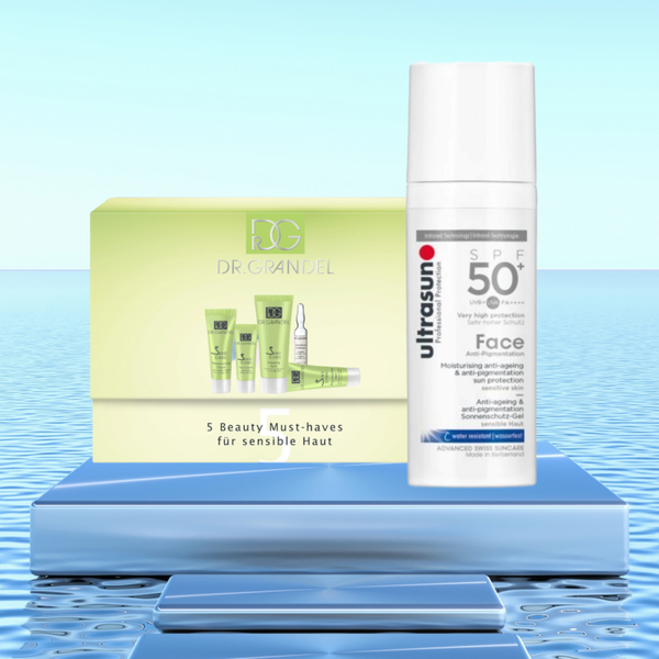 ULTRASUN Face Anti-Pigmentation SPF50 +DR. GRANDEL SENSICODE Reiseset für sensible Haut ... beruhigt & verjüngt