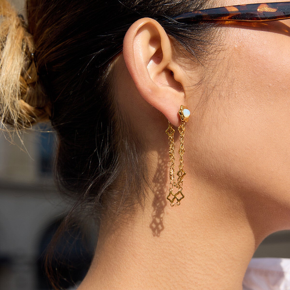 Boucle d'Oreille Pendante Calista