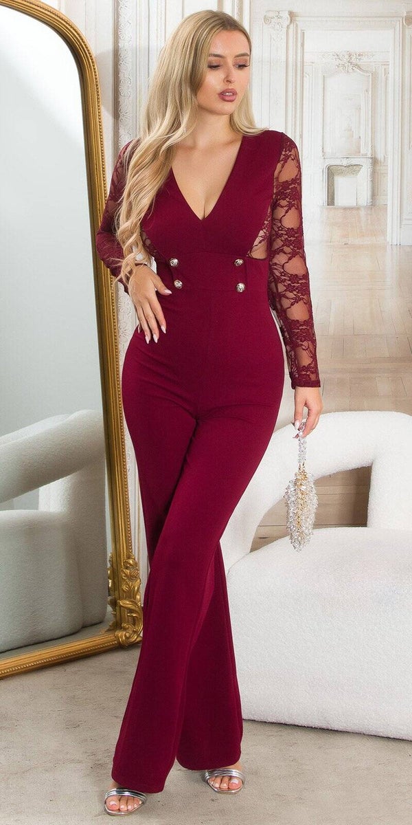 Sexy Koucla Musthave Wide-Leg Overall mit Spitze