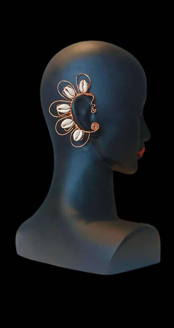 Cowrie Crown Ear Cuff