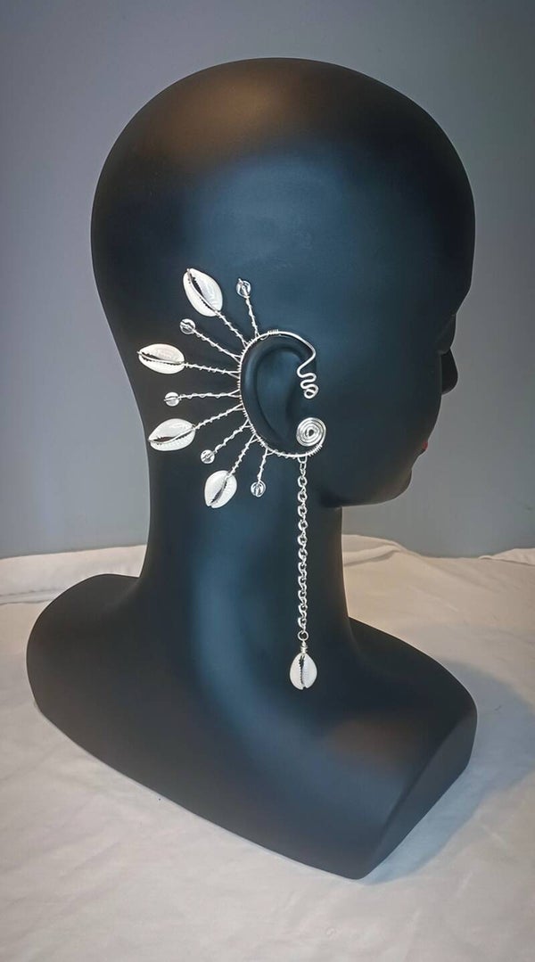 Cowrie Shell Burst Ear Cuff