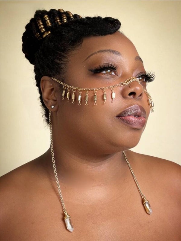 Golden Veil Face Adornment