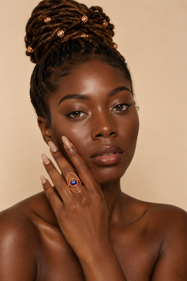 Evil Eye Halo Ring