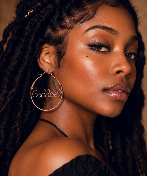Goddess Hoop Earrings
