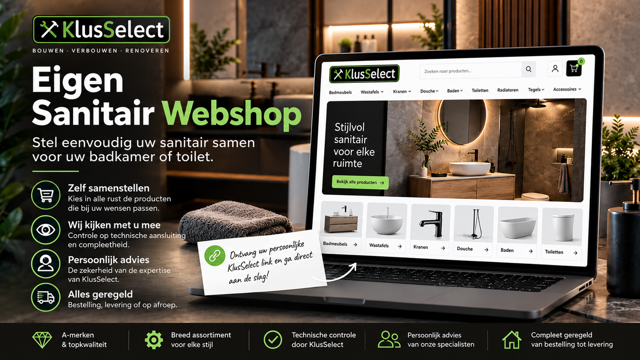 De KlusSelect Sanitair webshop.