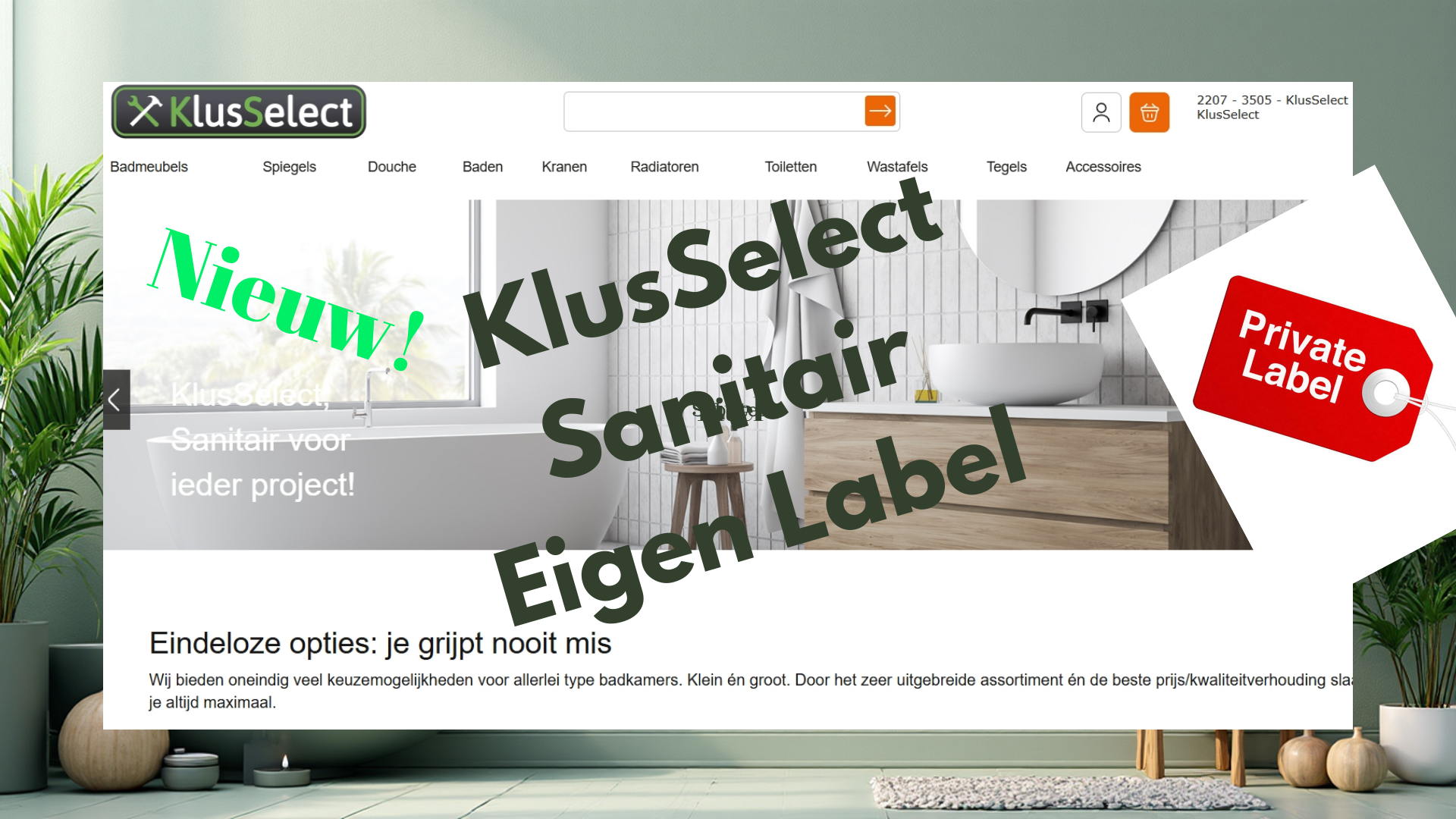 De KlusSelect Sanitair webshop.