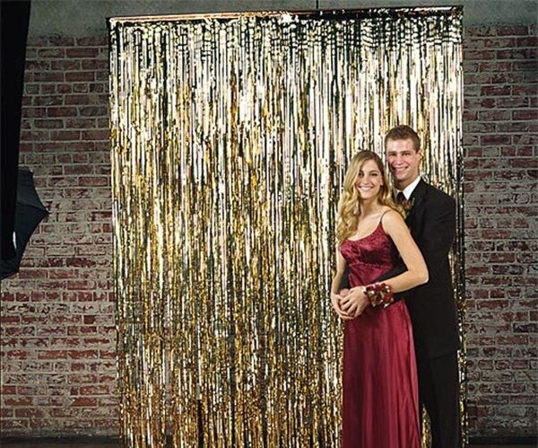 Luxe deurgordijn Goud 245 x 300 cm.