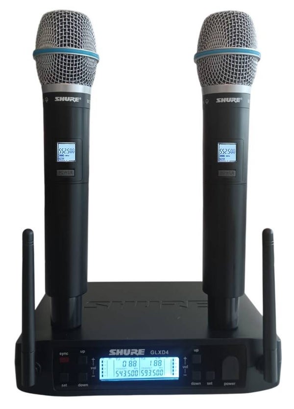 Shure Gld B87 500-599Mhz Professionele Draadloze Microfoon 2-kanaals met 2 handheld microfoons