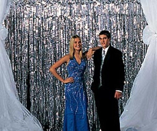 Luxe deurgordijn Zilver 245 x 300 cm.