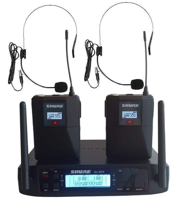 Shure Gld B58 600-699Mhz Professionele Draadloze Microfoon 2-kanaals met 2 headset microfoons