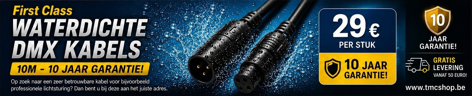 First Class Waterdichte Dmx Kabels 10m - 10 Jaar Garantie!