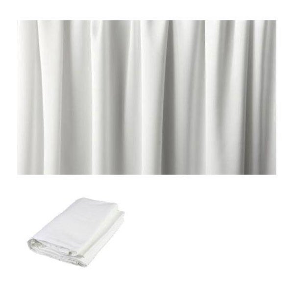 2 Witte doeken van 240 cm breed en 367 cm hoog met waveband.