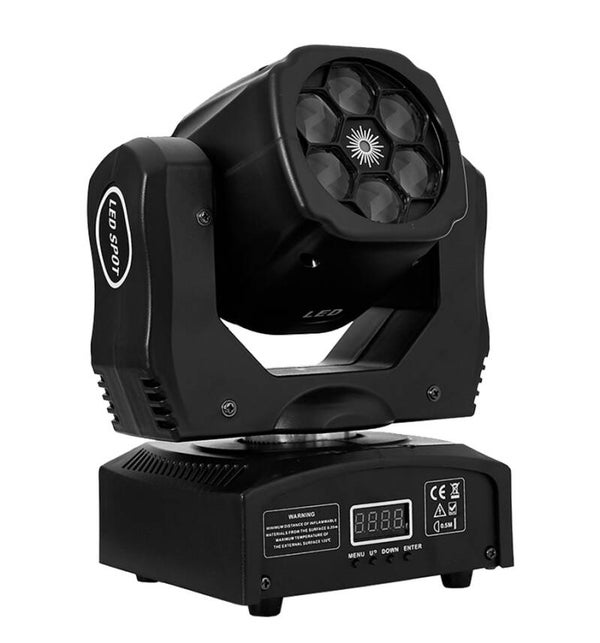 First Class 6 x 25W RGBW 6 Eye Led Moving Head Met Groene Laser