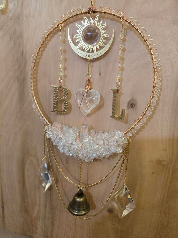 Wedding Gift Suncatcher in Clear Quartz