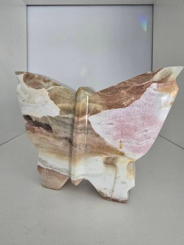 Ocean Jasper Freestanding Butterfly Carving M6