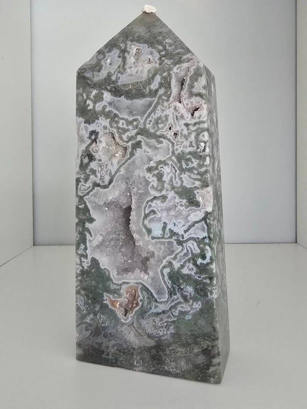 Pink Moss Druzy Tower CX387