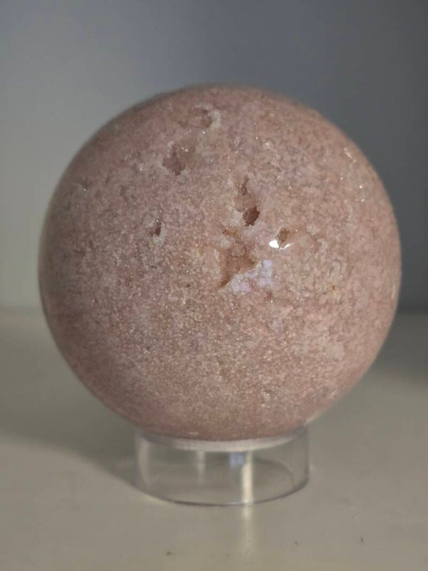 Pink Amethyst Druzy Sparkly Sphere C363