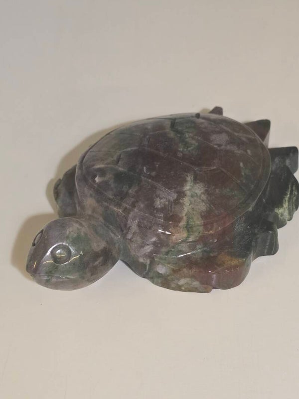 Ocean Jasper Turtle Carving CX137