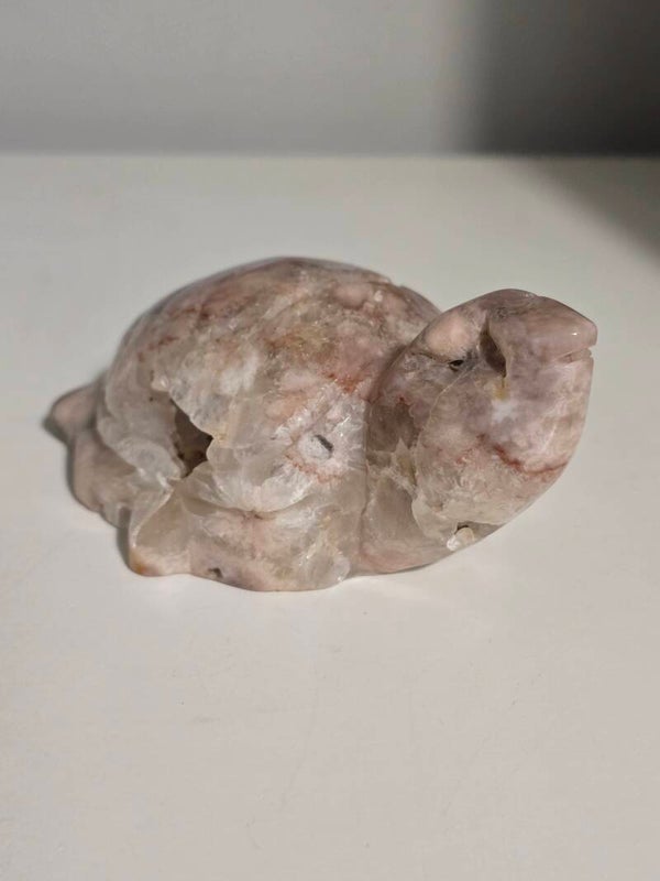 Pink Amethyst Druzy Turtle Z342